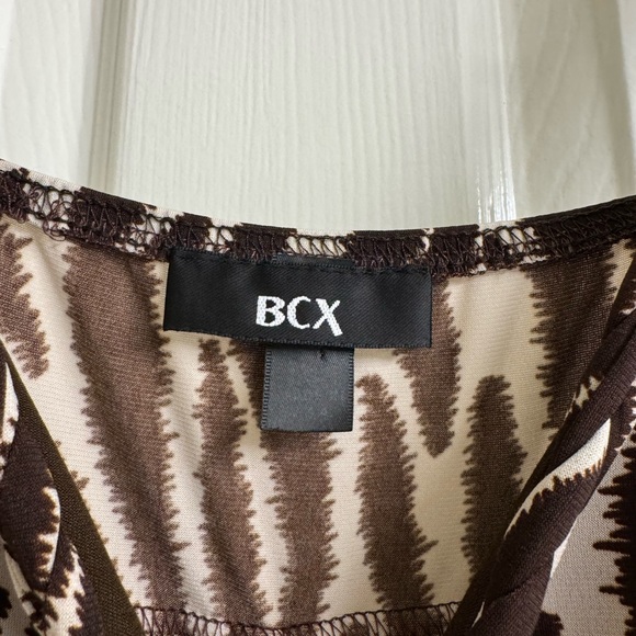 BCX Brown and Cream Zebra Patterned Maxi Dress - Picture 2 of 2
